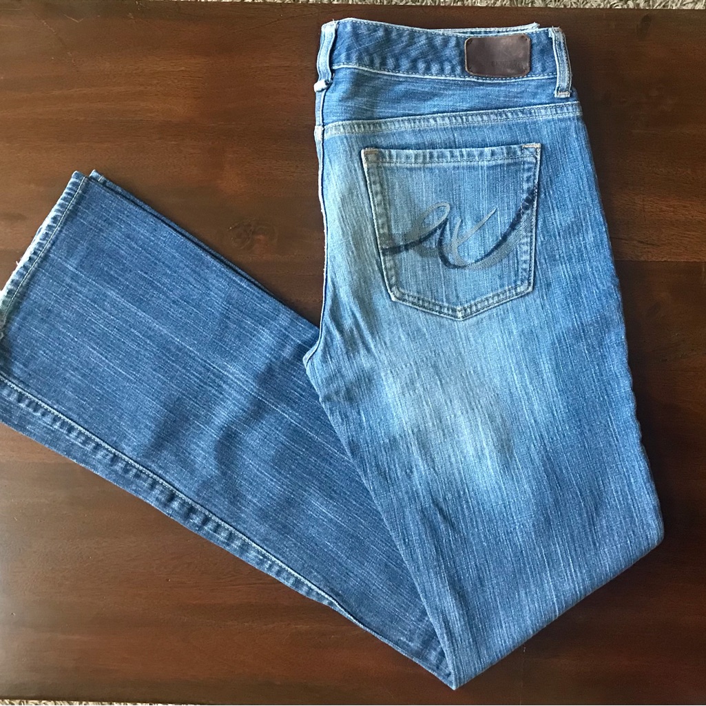 Express Womens Bootcut Jeans In Light Blue Denim